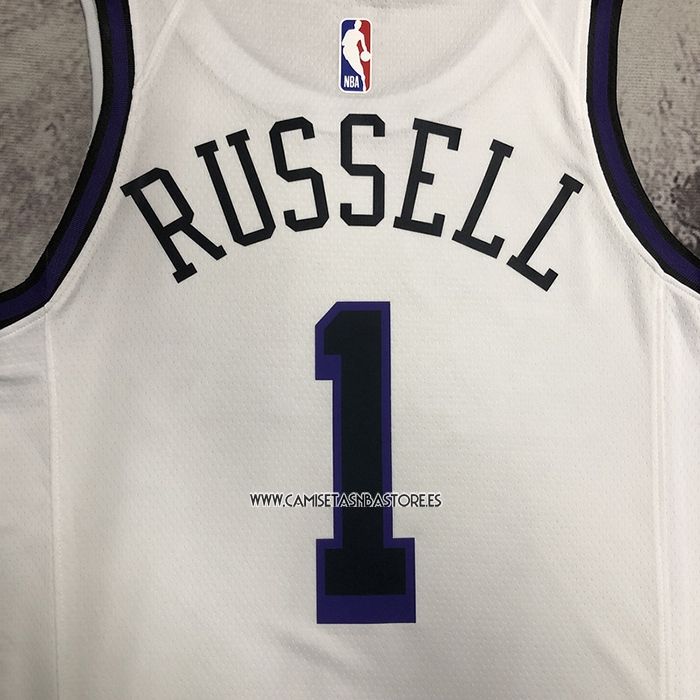 NO 1 Camiseta Los Angeles Lakers Ciudad 2022-23 Blanco D'Angelo Russell